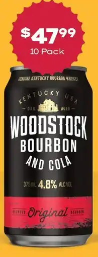 Thirsty Camel Woodstock bourbon and cola offer