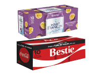 Coles Coca-Cola, Fanta or Sprite Soft Drink or Mt Franklin Lightly Sparkling 10x375ml offer