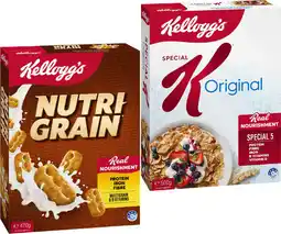 IGA Kelloggʼs Cereal Special K Original 500g, Nutri-Grain 470g or Coco Pops 535g offer