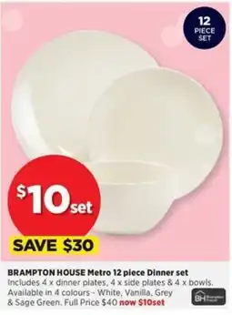 Spotlight Brampton House Metro 12 piece Dinner set offer
