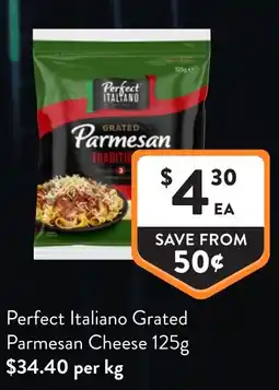 Foodworks Perfect Italiano Grated Parmesan Cheese offer