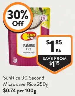 Foodworks SunRice 90 Second Microwave Rice offer