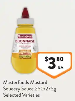Foodworks Masterfoods Mustard Squeezy Sauce offer