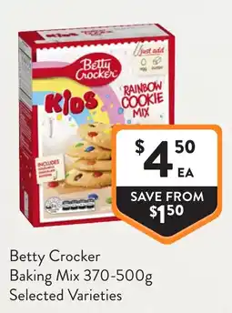 Foodworks Betty Crocker Baking Mix offer