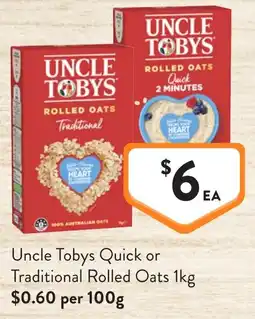 Foodworks Uncle Tobys Rolled Oats offer