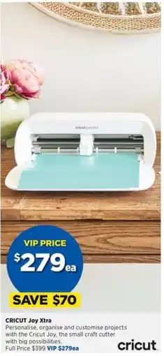 Spotlight Cricut Joy Xtra offer