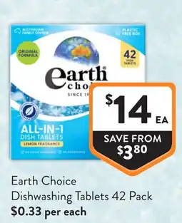 Foodworks Earth Choice Dishwashing Tablets offer