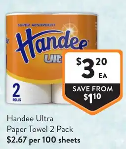 Foodworks Handee Ultra Paper Towel 2 Pack offer