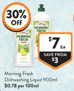 Foodworks Morning Fresh Dishwashing Liquid offer