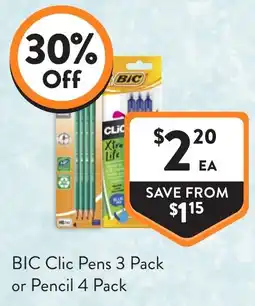 Foodworks BIC Clic Pens offer