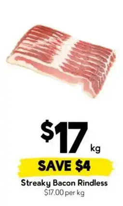Drakes Streaky Bacon Rindless offer