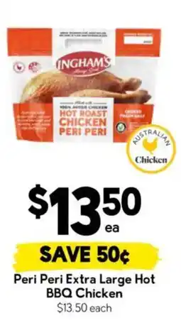 Drakes Ingham's Peri Peri Extra Large Hot BBQ Chicken offer