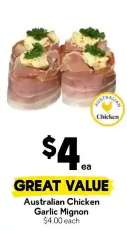 Drakes Australian Chicken Garlic Mignon offer
