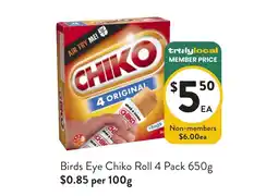 Foodworks Birds Eye Chiko Roll offer