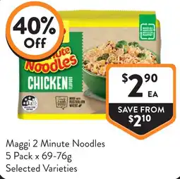 Foodworks Maggi 2 Minute Noodles offer