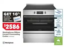 Harvey Norman Westinghouse 900mm Ceramic Freestanding Cooker offer