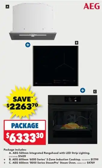 AEG Integrated Rangehood with LED Strip Lighting