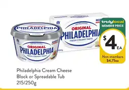 Foodworks Philadelphia Cream Cheese offer