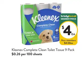 Kleenex Complete Clean Toilet Tissue