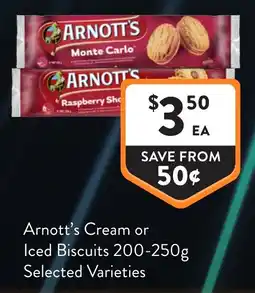 Foodworks Arnott's Cream or Iced Biscuits offer