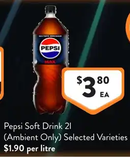 Foodworks Pepsi Soft Drink 2l offer