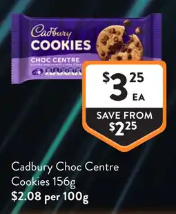 Foodworks Cadbury Choc Centre Cookies offer