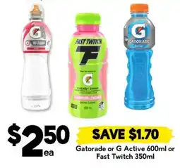 Drakes Gatorade or G Active or Fast Twitch offer