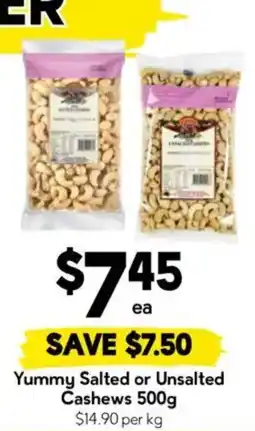 Drakes Yummy Salted or Unsalted Cashews offer