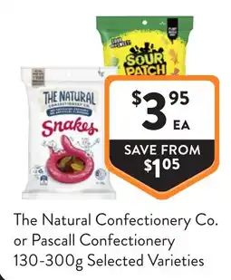 Foodworks The Natural Confectionery Co. Snakes or Pascal Confectionery offer