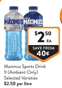 Foodworks Maximus Sports Drink offer