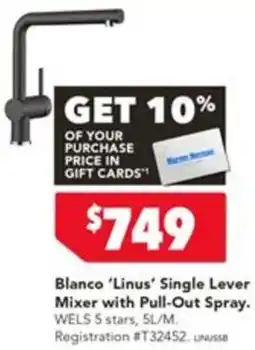 Harvey Norman Blanco 'Linus' Single Lever Mixer with Pull-Out Spray offer