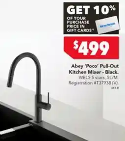 Harvey Norman Abey 'Poco' Pull-Out Kitchen Mixer - Black offer