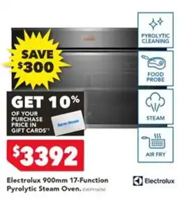 Harvey Norman Electrolux 900mm 17-Function Pyrolytic Steam Oven offer