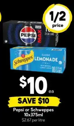 Drakes Pepsi or Schweppes offer