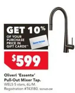 Harvey Norman Oliveri 'Essente' Pull-Out Mixer Tap offer