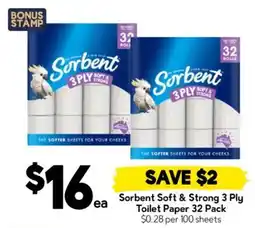 Drakes Sorbent Soft & Strong 3 Ply Toilet Paper offer