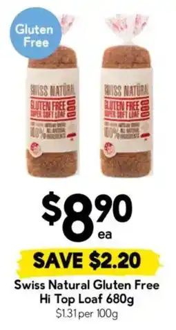 Drakes Swiss Natural Gluten Free Hi Top Loaf offer