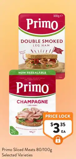 Foodworks Primo Sliced Meats Selected Varieties offer