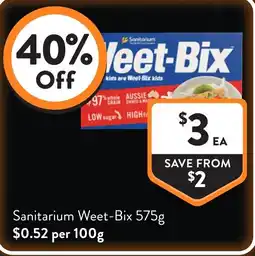 Foodworks Sanitarium Weet-Bix offer