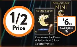 Foodworks Connoisseur Ice Cream offer