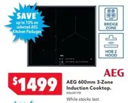 Harvey Norman AEG 600mm 3-Zone Induction Cooktop offer