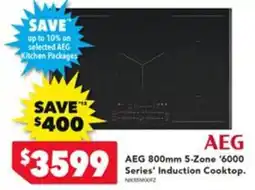 Harvey Norman AEG 800mm 5-Zone '6000 Series' Induction Cooktop offer