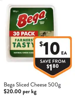 Foodworks Bega Sliced Cheese offer