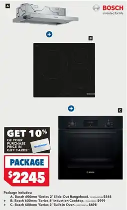 Harvey Norman Bosch 600mm 'Series 2' Slide-Out Rangehood offer