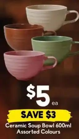 Drakes Ceramic Soup Bowl Assorted Colours offer