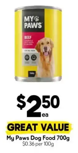 Drakes My Paws Dog Food offer