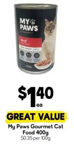 Drakes My Paws Gourmet Cat Food offer
