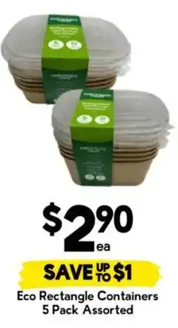 Drakes Eco Rectangle Containers Assorted offer
