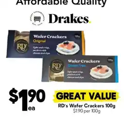Drakes RD's Wafer Crackers offer