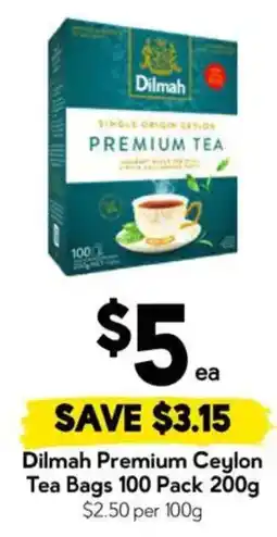 Drakes Dilmah Premium Ceylon Tea Bags offer